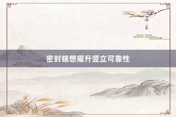 密封瞎想擢升竖立可靠性